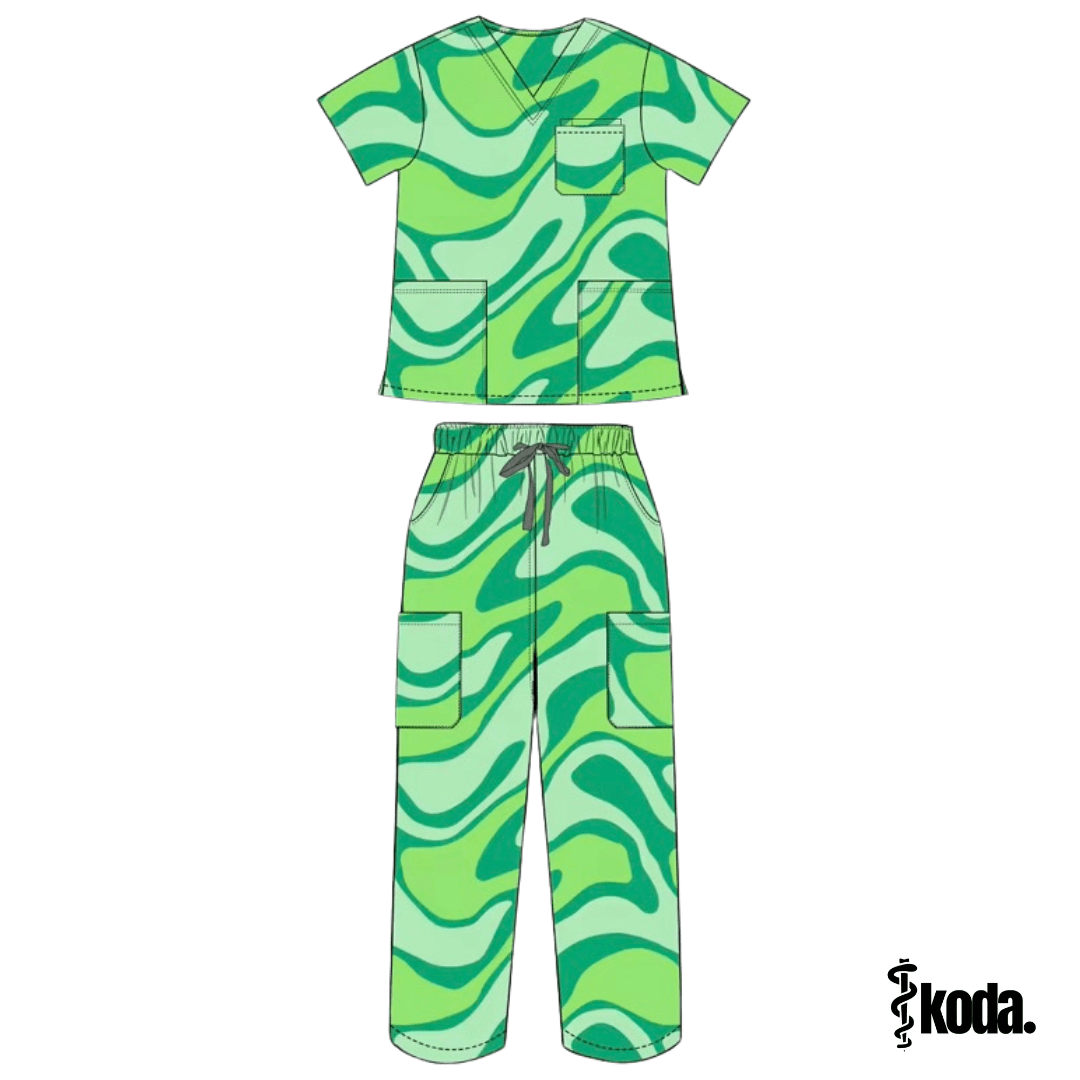 Matcha Swirl Scrub Set - KODA SCRUBS