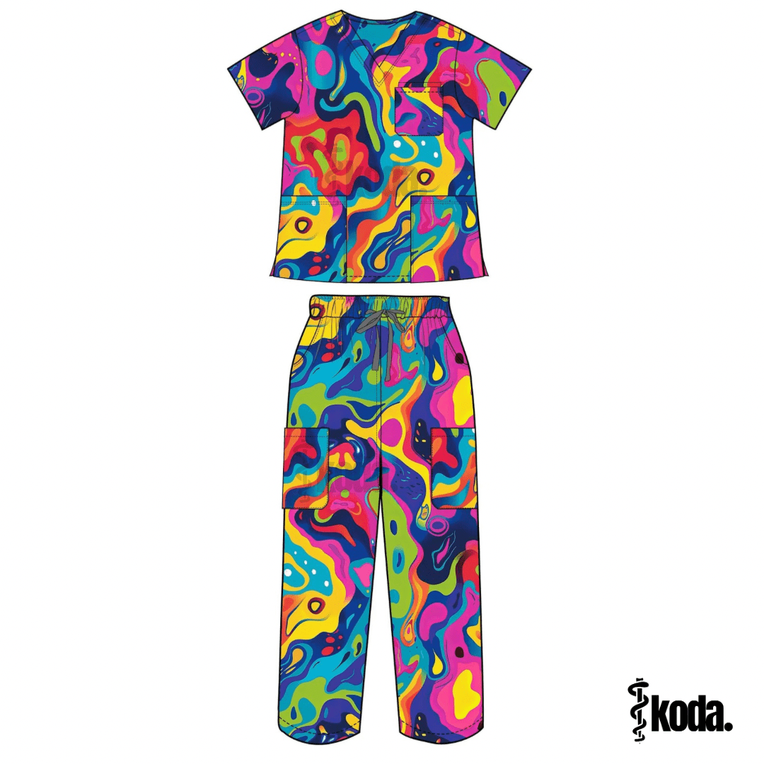 Rainbow Jelly Scrub Set - KODA SCRUBS