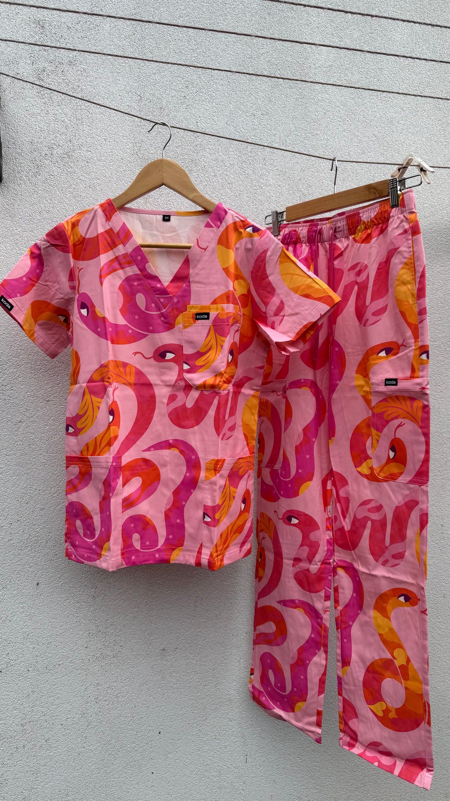 Sunset Snakes Scrub Set