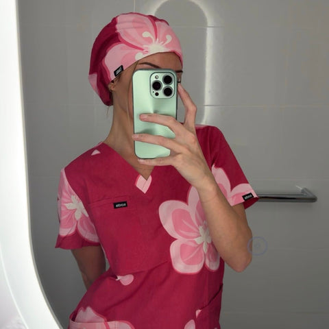 Cherry Blossom Scrub Cap - KODA SCRUBS
