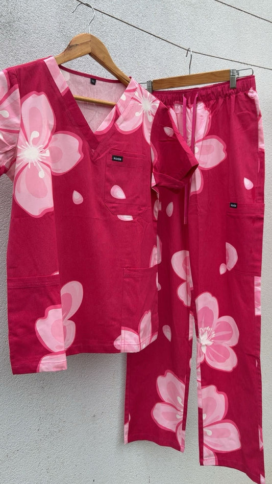 Cherry Blossom Scrub Set - KODA SCRUBS