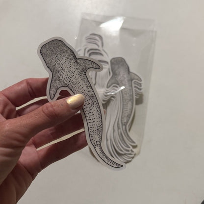 Clear Whale Shark Sticker - KODA SCRUBS
