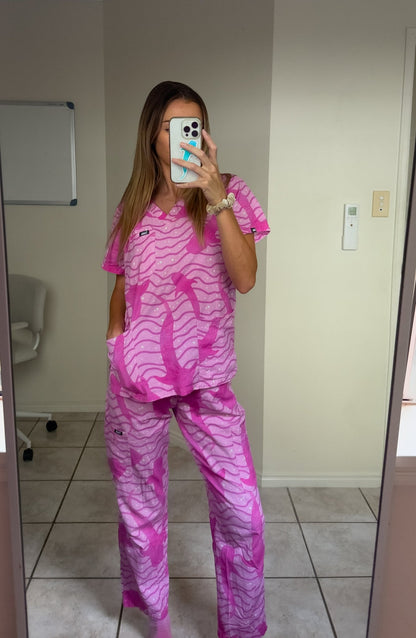 Pink Ningaloo Scrub Set - KODA SCRUBS