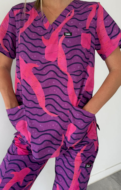 Purple Ningaloo Scrub Set - KODA SCRUBS