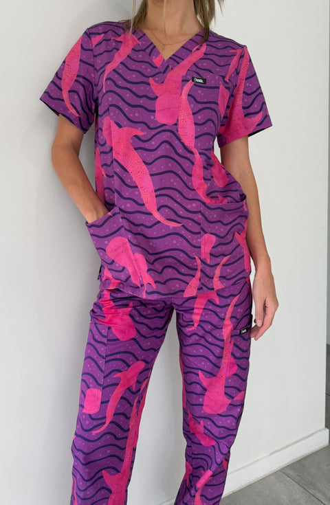 Purple Ningaloo Scrub Set - KODA SCRUBS