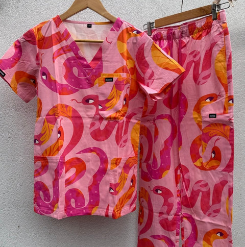 Sunset Snakes Scrub Set - KODA SCRUBS