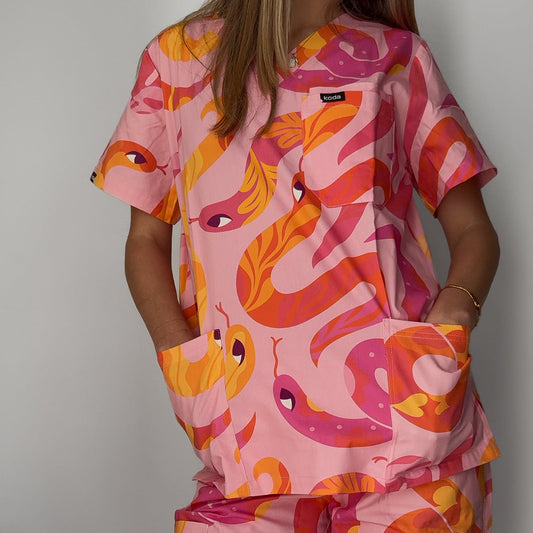 Sunset Snakes Scrub Set - KODA SCRUBS